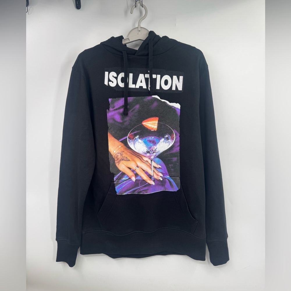 Kali Uchis Isolation Tour 2018 Merch Black Graphic Hoodie Sz S Unisex